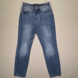 Judy Blue Slim Fit Jeans Womens 7/28 Medium Wash High Rise Denim Blue 0136